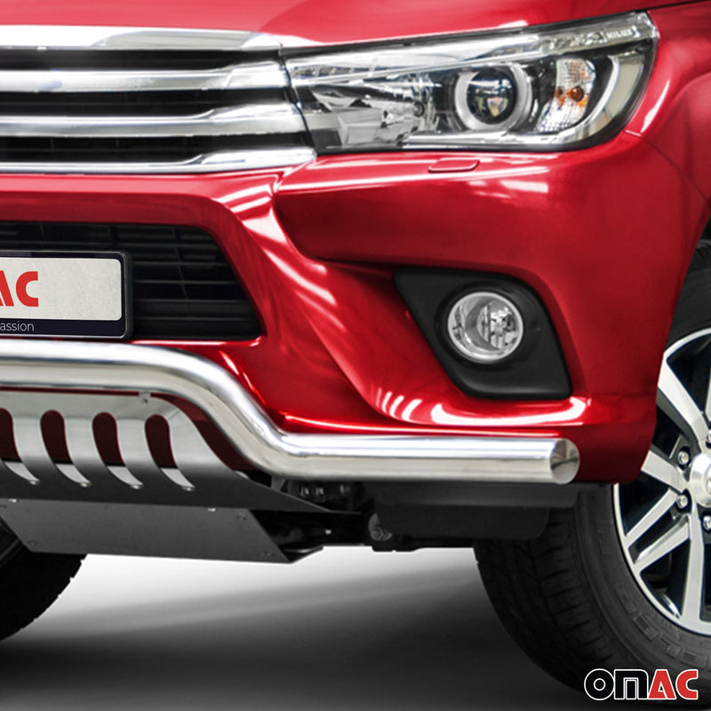 Pare-Buffle Avant Pour Toyota Hilux 2015-2017 Argent