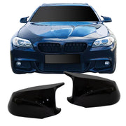 JOM Coques de Rétroviseur pour BMW F10/F11/F18 2010-2013 Noir Brillant, RHD/LHD