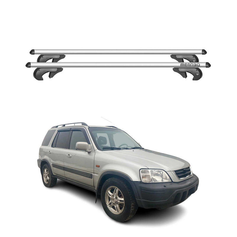 Barres de toit transversales pour Honda CR-V 1996-2002 90kg Alu Gris 2tlg