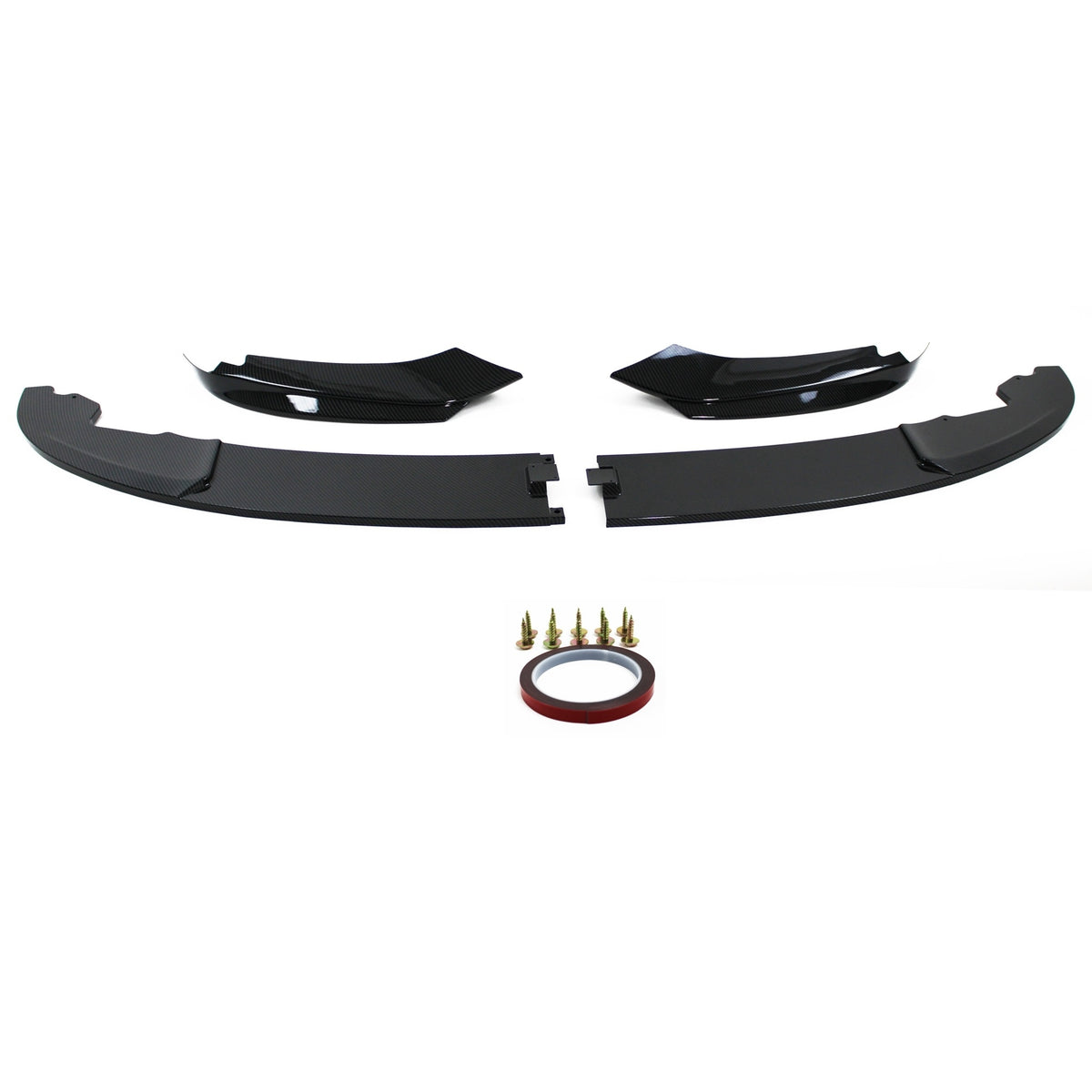 JOM Lèvre de Pare-choc Avant pour BMW Série 4 F32/F33/F36 2013-2021 Carbon Optik Sport Look 2 pièces