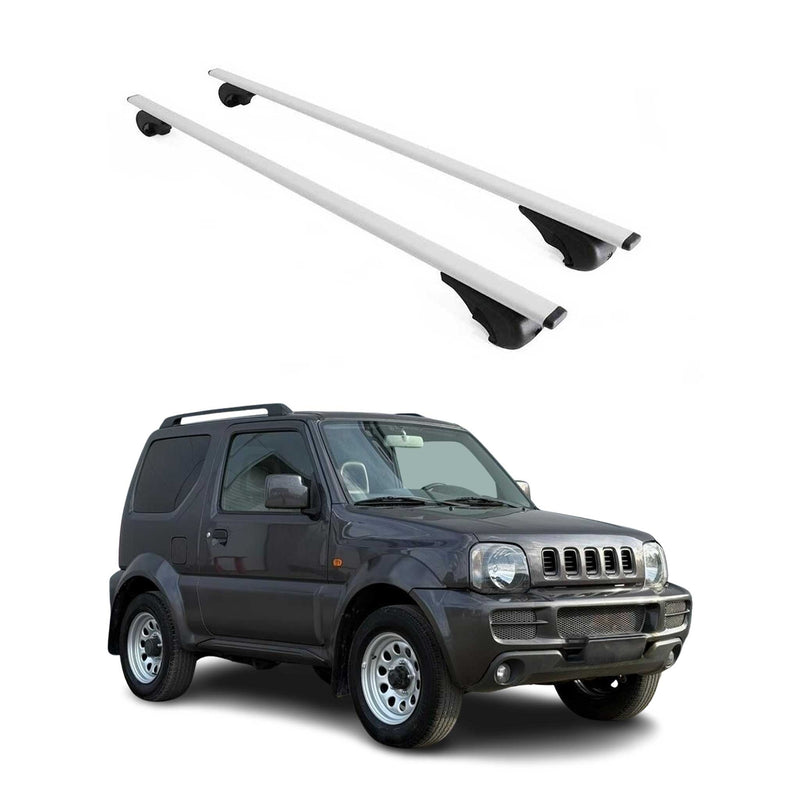 Barres de toit Transversales pour Suzuki Jimny 1998-2018 Fer Argent