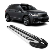 Marchepieds Latéraux pédale pour VW Tiguan II 2016-2023 Aluminium Gris 2Pcs