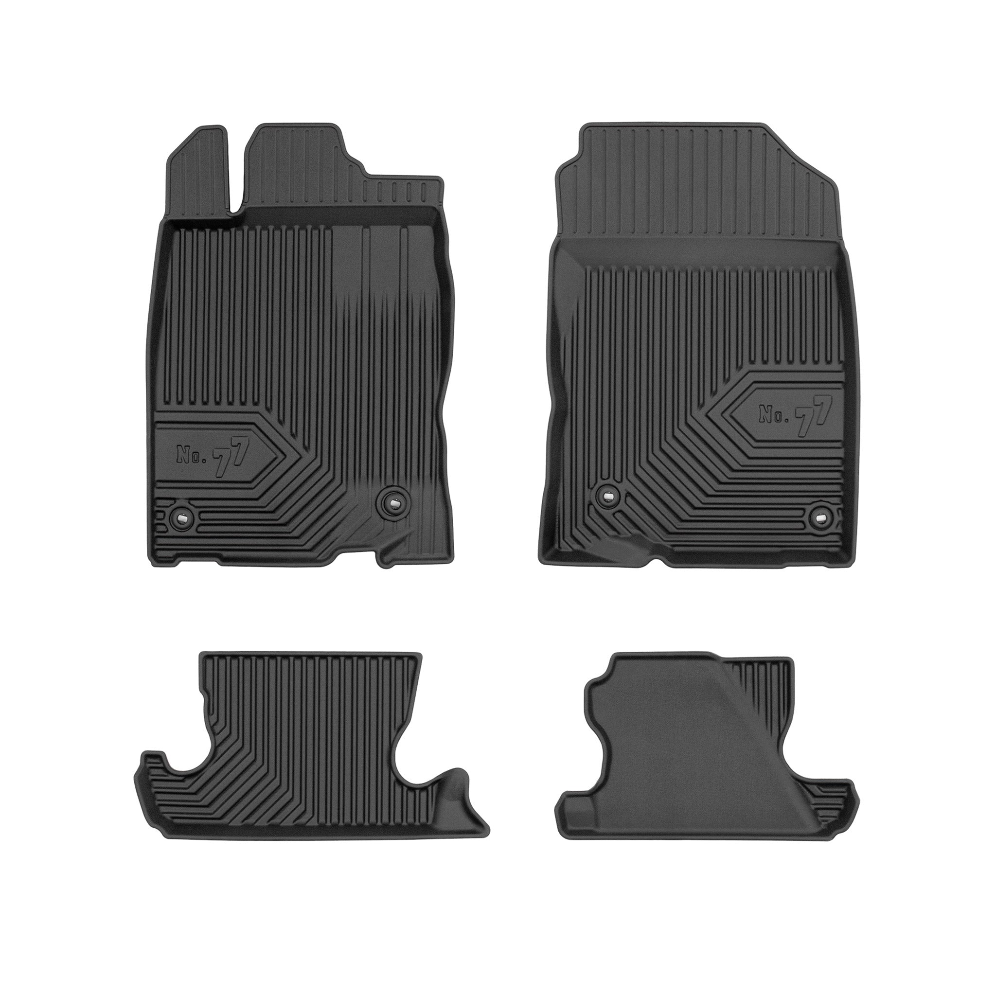 Tapis de Sol de Voiture pour Honda CR-Z 2010-2016 TPE Antidérapant Noir 4Pcs