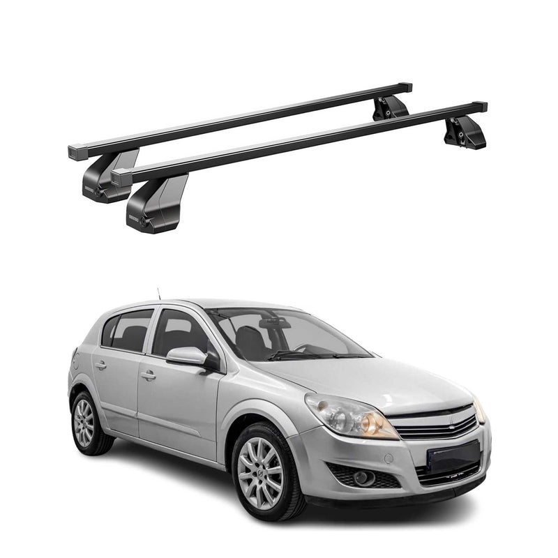 Barres Transversales Menabo pour Opel Astra H 2004-2011 Noir