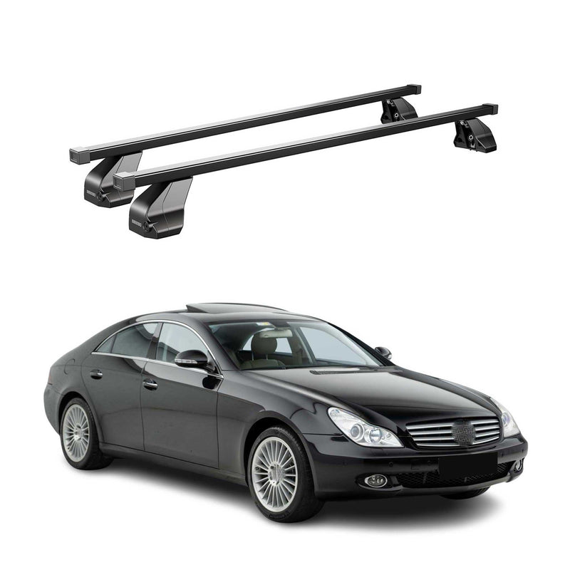 Barres Transversales Menabo pour Mercedes CLS C219 2004-2010 Noir