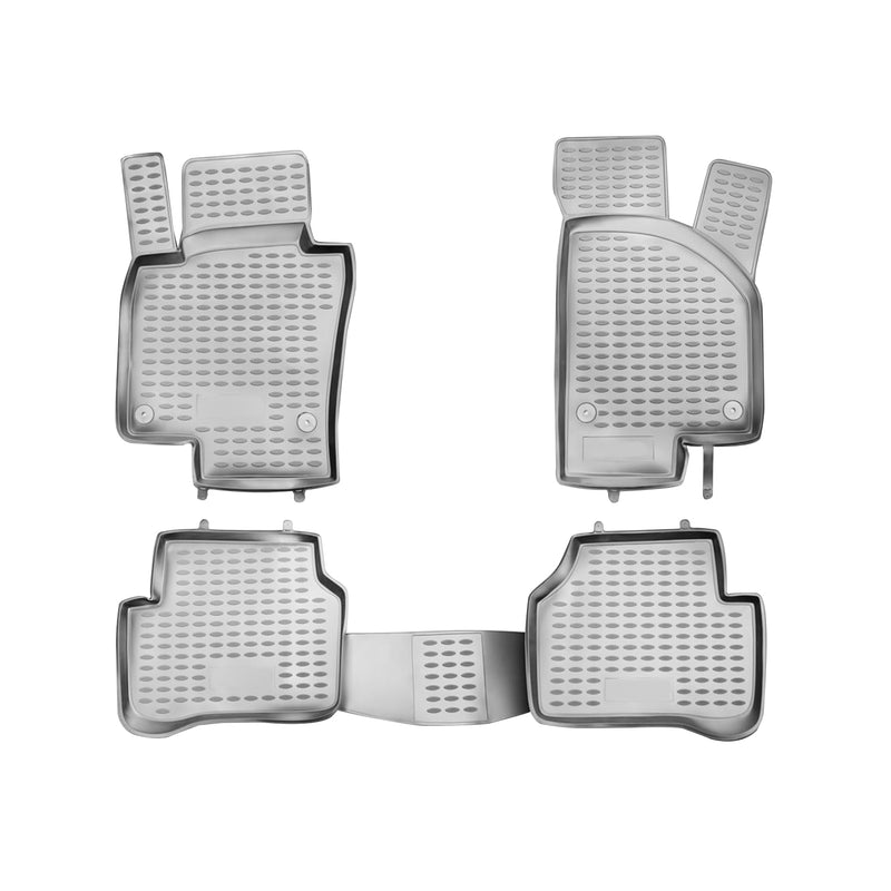 Tapis de sol pour VW Passat B7 2011-2015 en caoutchouc TPE 3D Gris 4Pcs