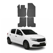 OMAC Tapis de sol pour Dacia Sandero II 2012-2020 Noir en caoutchouc