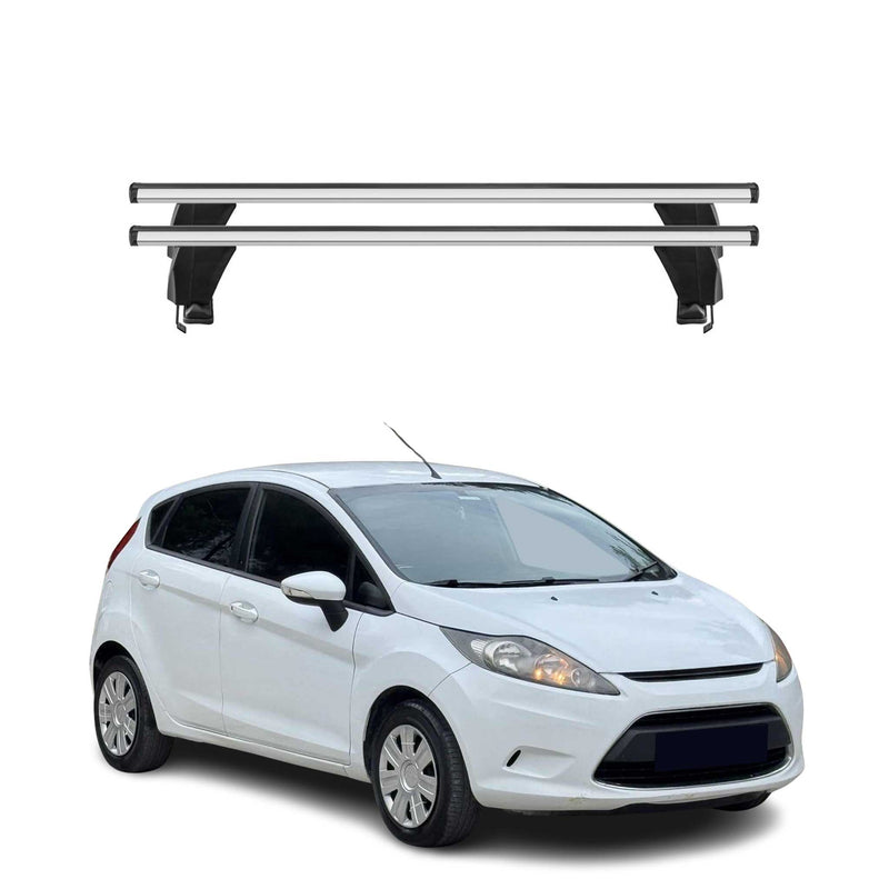 Menabo Barres de toit Transversales pour Ford Fiesta VI 2008-2013 Gris ABE 2x