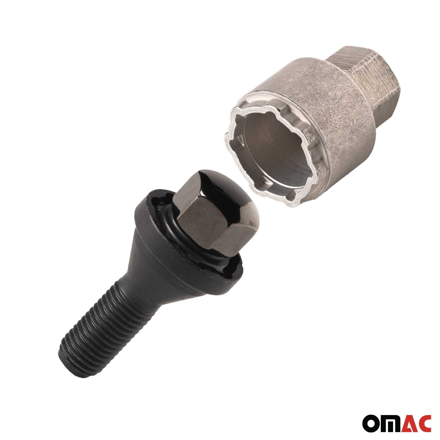Vis de roue antivol pour Suzuki Vitara IV 2015-2026 Acier Noir lot de 4 M12X1,5