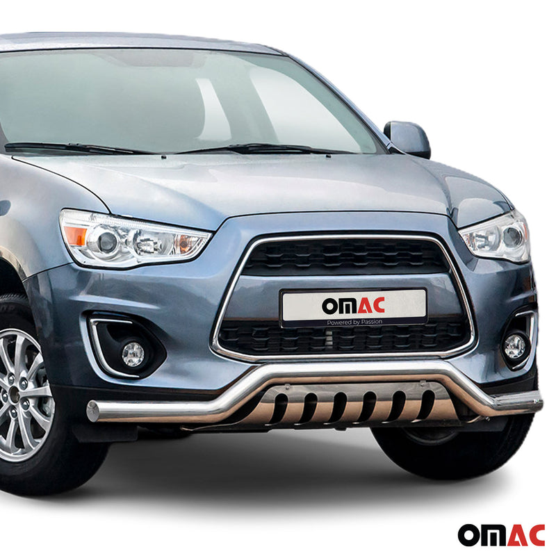 Pare-Buffle Avant Pour Mitsubishi ASX 2012-2016 Acier Inoxydable Argent