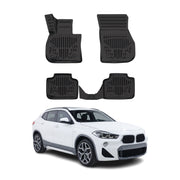 Tapis de sol pour BMW 2 Série Active Tourer 2022-2027 Noir 3D TPE 4Pcs