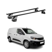 Barres Transversales Menabo pour Peugeot Partner III 2018-2026 Noir