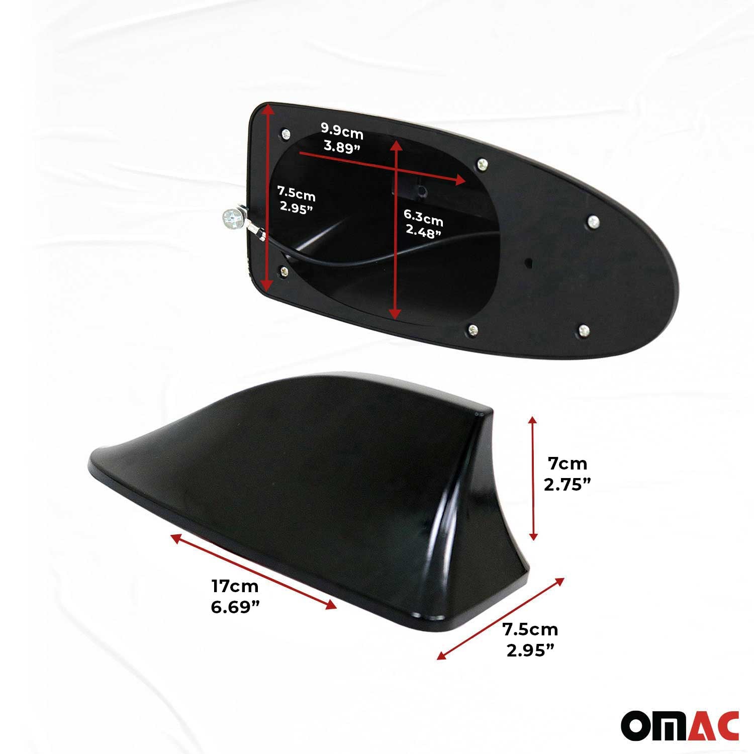 Antenne de toit Universelle Aileron Requin pour voiture Radio AM/FM Noir