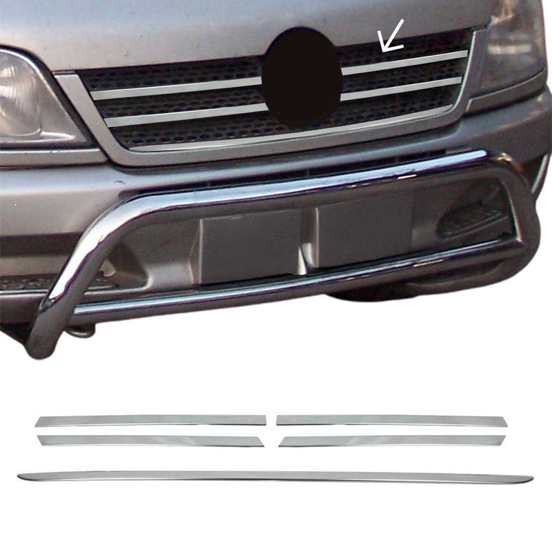 Moulure de Grille de Calandre pour Mercedes Sprinter W901 1995-2006 Chromé 5Pcs