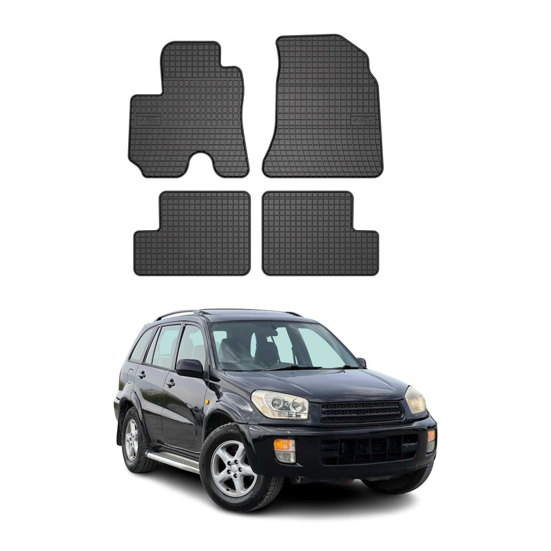 Tapis de Sol pour Toyota RAV4 2000-2005 Caoutchouc Noir