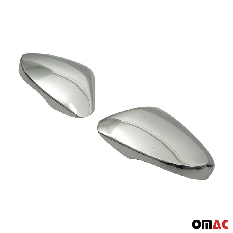 Coques de Rétroviseurs pour Hyundai Accent Solaris 2012-2017 Acier Chromé Argent