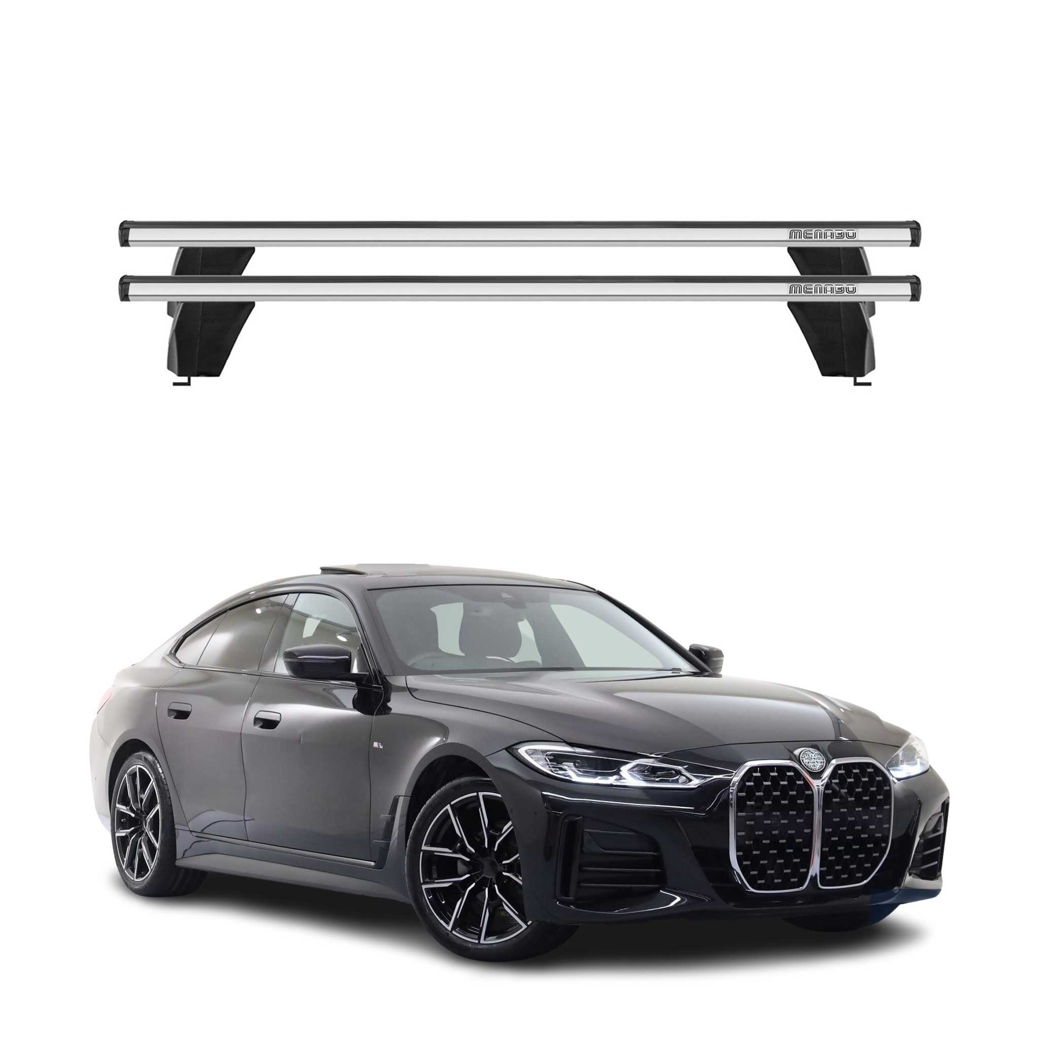 Barres de toit transversales pour BMW Série 4 G26 Gran Coupé 2020-2026 Alu Gris