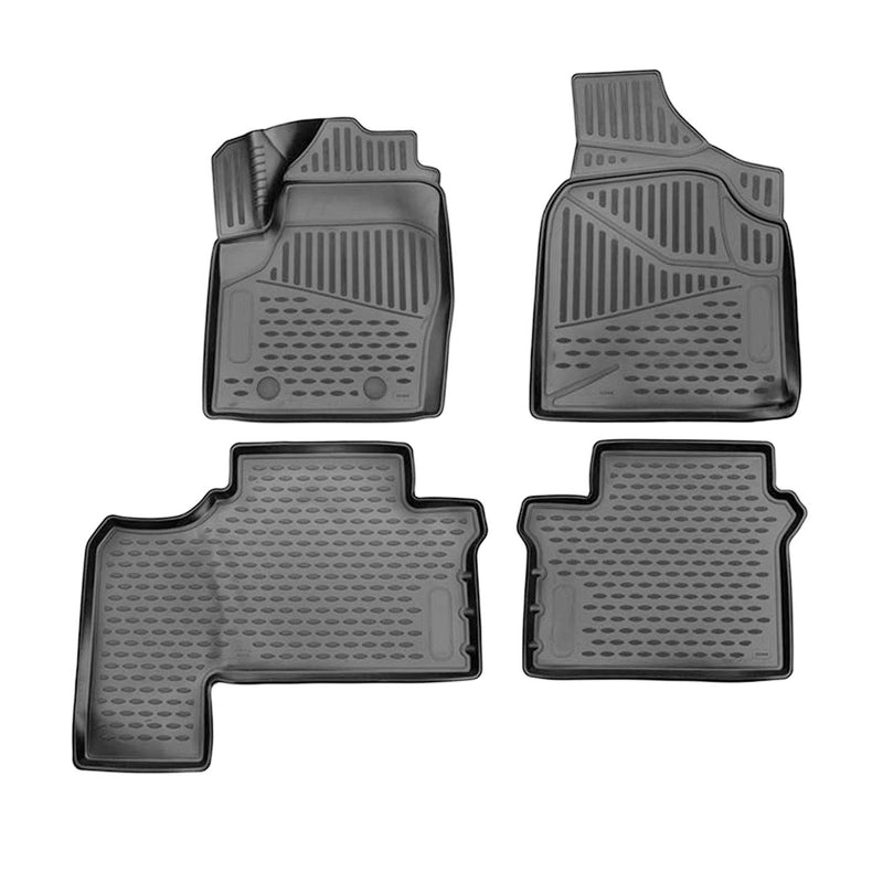 Tapis de sol pour Seat Alhambra 1995-2010 en caoutchouc TPE 3D Noir 4Pcs