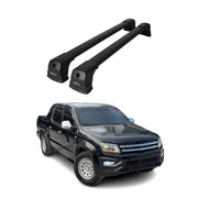 Barres de Toit Transversales pour VW Amarok I 2010-2020 Aluminium Noir 2Pcs