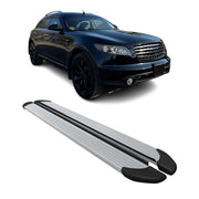 Marchepieds Latéraux pédale pour Infiniti FX35 2003-2008 Aluminium Argent 2Pcs