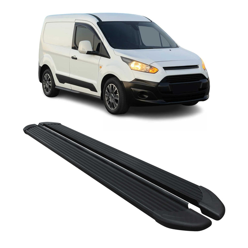 Marchepieds Latéraux pour Ford Connect 2014-2024 Noir Aluminium L1 Court 2Pcs