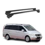 Barres de toit Transversales pour Mercedes Viano Vito W639 2003-2014 Alu Noir