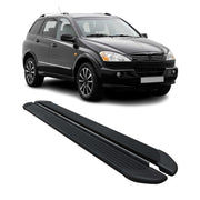 Marchepieds Latéraux pédale pour Ssangyong Kyron 2005-2014 Aluminium Noir 2Pcs