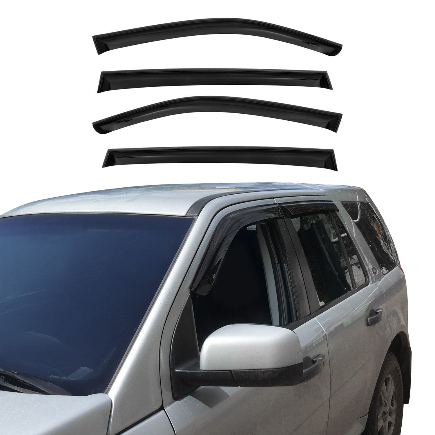 Déflecteurs de vent et de pluie pour MERCEDES GLE 2015-2018 Acrylique Noir 4 pcs