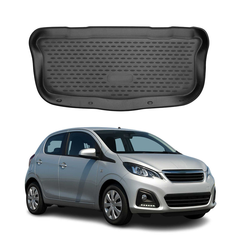 Tapis De Coffre Pour Peugeot 108 2014-2022 5Portes TPE Noir