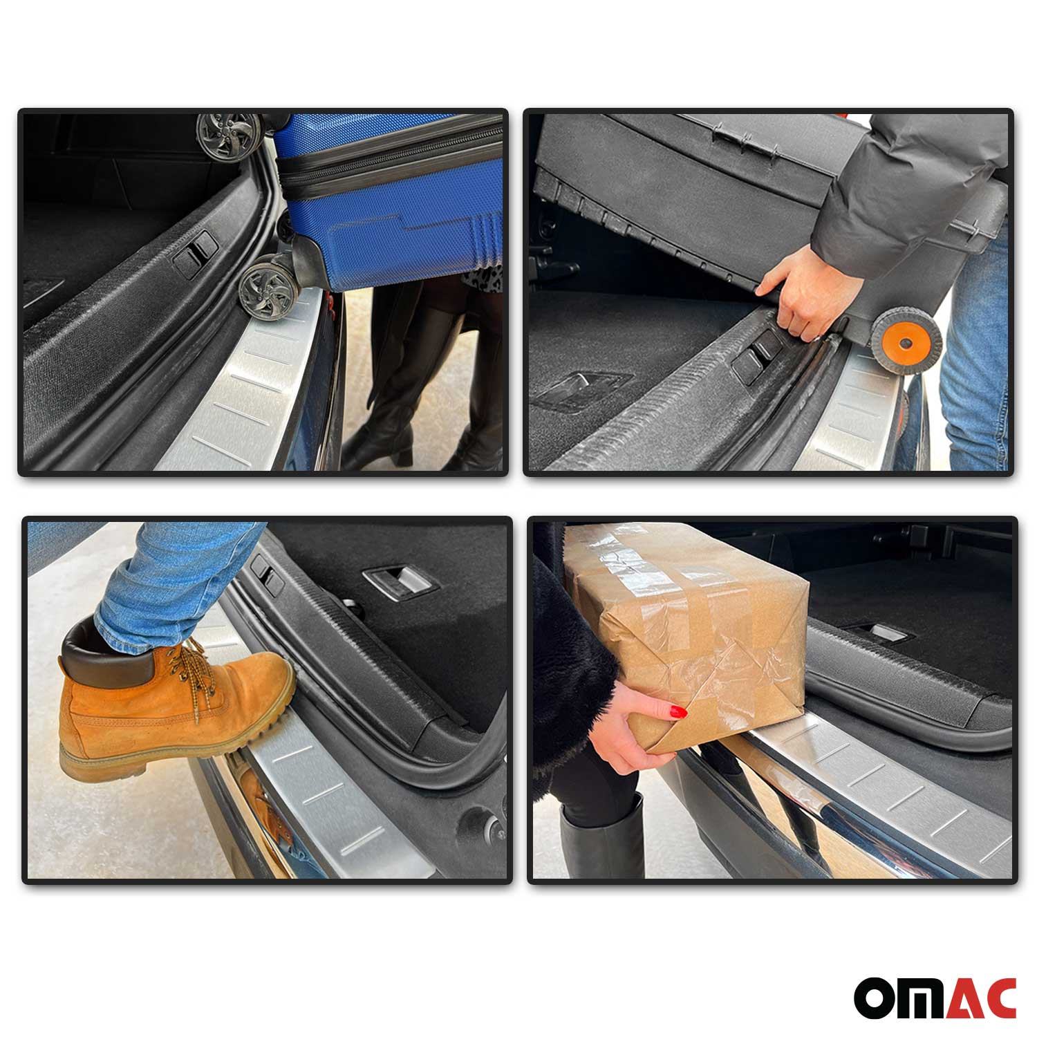 OMAC Protection de Pare-Chocs pour Audi Q5 FY 2017-2025 Inox finition brossée