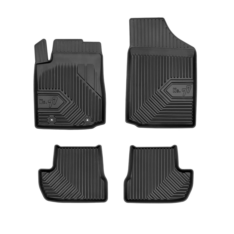 Tapis de Sol de Voiture pour Citroen C2 2003-2009 TPE Antidérapant Noir 4Pcs