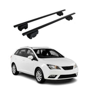 Barres de toit Transversales pour Seat Ibiza ST 2009-2016 Fer Noir ABE