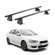 Barres de toit transversales acier pour Mitsubishi Lancer 2008-2020 TÜV Noir 2x