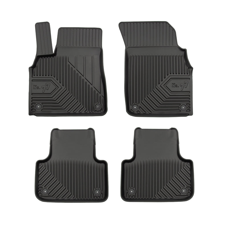 Tapis de Sol de Voiture No.77 pour Audi Q8 2018-2025 TPE Antidérapant Noir 4Pcs