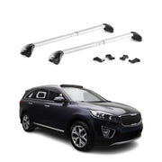 Barres de toit transversales pour Kia Sorento UM 2015-2020 Alu Gris 2x ABE