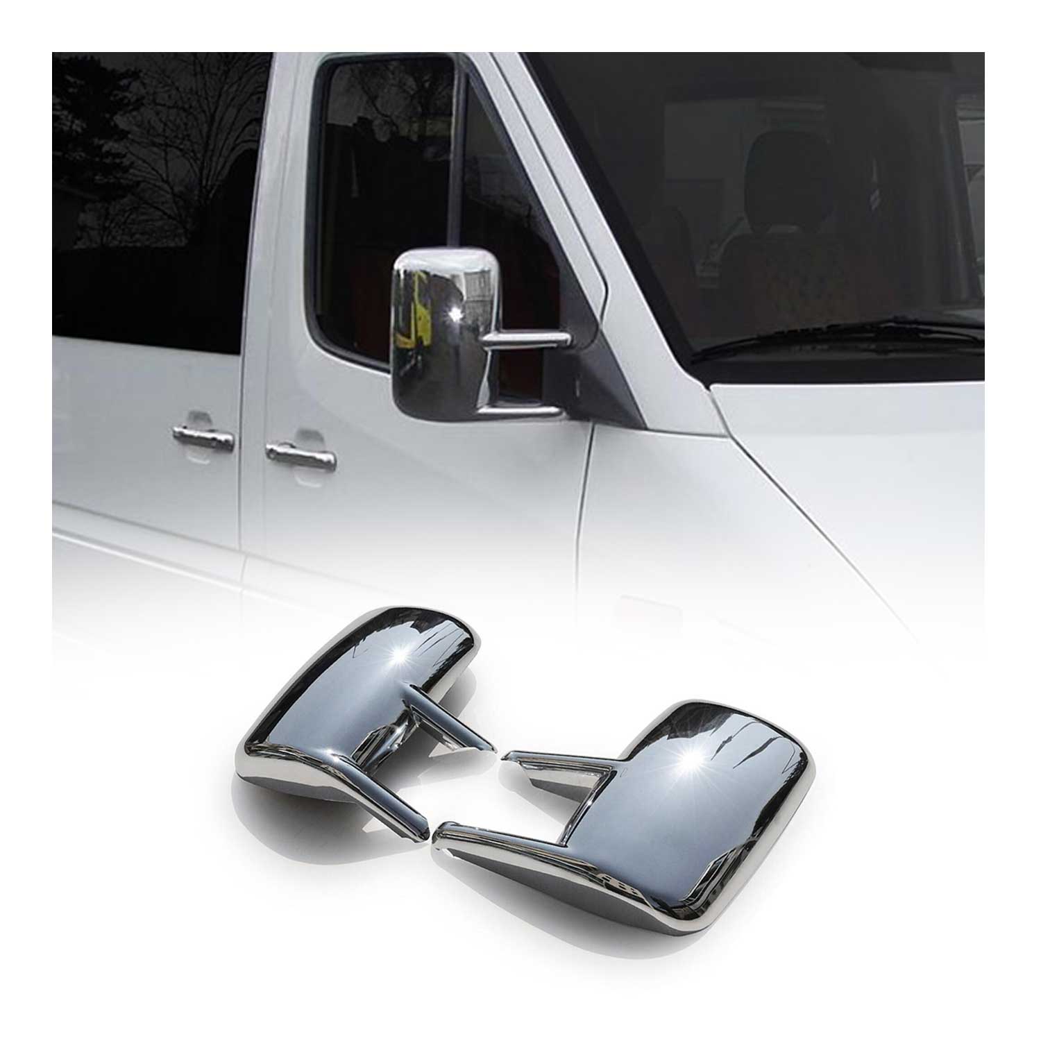 Coques de Rétroviseurs pour Mercedes Sprinter W901 1995-2006 en ABS Argent