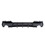 JOM Insert de Pare-choc Arrière pour BMW Série 4 G22/G23 (420/430) 2020- Noir Brillant 1-Rohr (li/re)