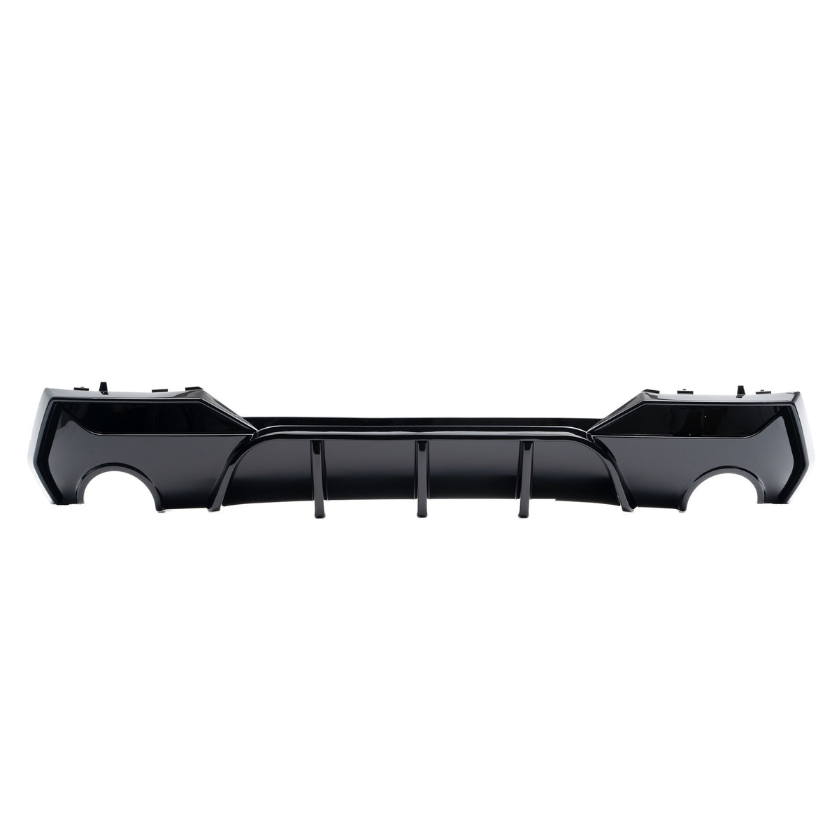JOM Insert de Pare-choc Arrière pour BMW Série 4 G22/G23 (420/430) 2020- Noir Brillant 1-Rohr (li/re)