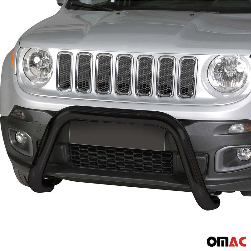 Pare-buffle Avant pour Jeep Renegade 2014-2017 76 mm en Acier Noir