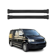 Barres de toit pour VW T5 T6 Transporter Multivan Caravelle 2003-2025 Alu noir