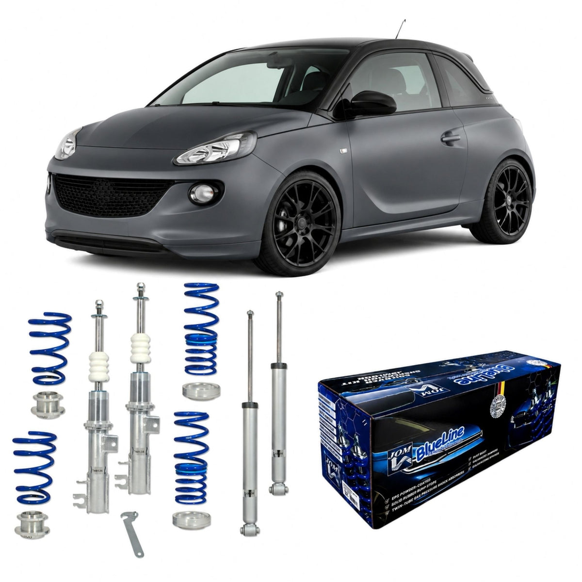 JOM BlueLine Combinés Filetés pour Opel Adam 1.0 1.2 1.4 à partir de 2012-