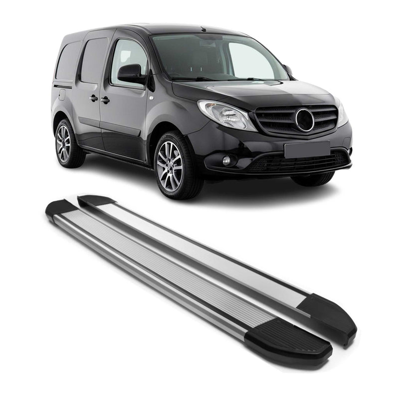 Marchepieds Latéraux pour Mercedes Citan 2012-2021 Argent Aluminium 2Pcs