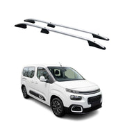 Barres de toit longitudinales pour Citroen Berlingo 2018-2026 Long Alu Gris
