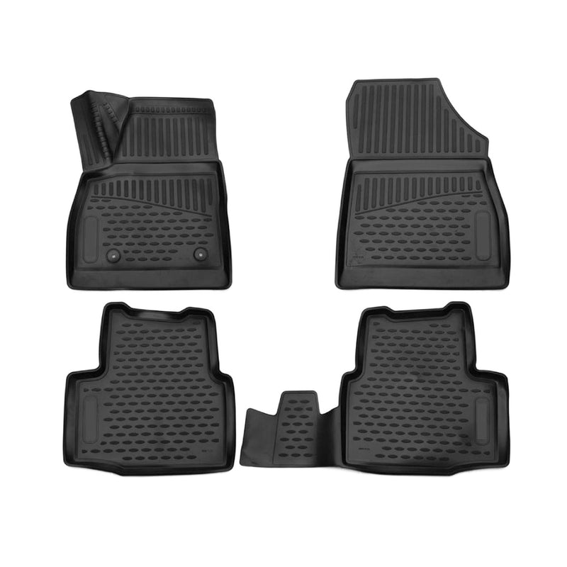 Tapis de sol pour Chevrolet Cruze 2016-2024 en caoutchouc TPE 3D Noir 4Pcs