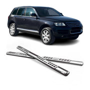 Marchepieds Latéraux pour VW Touareg I 2002-2007 Pre-FL Acier Inoxydable Argent