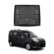 Tapis de Coffre pour Fiat Doblo 2010-2022 TPE Noir