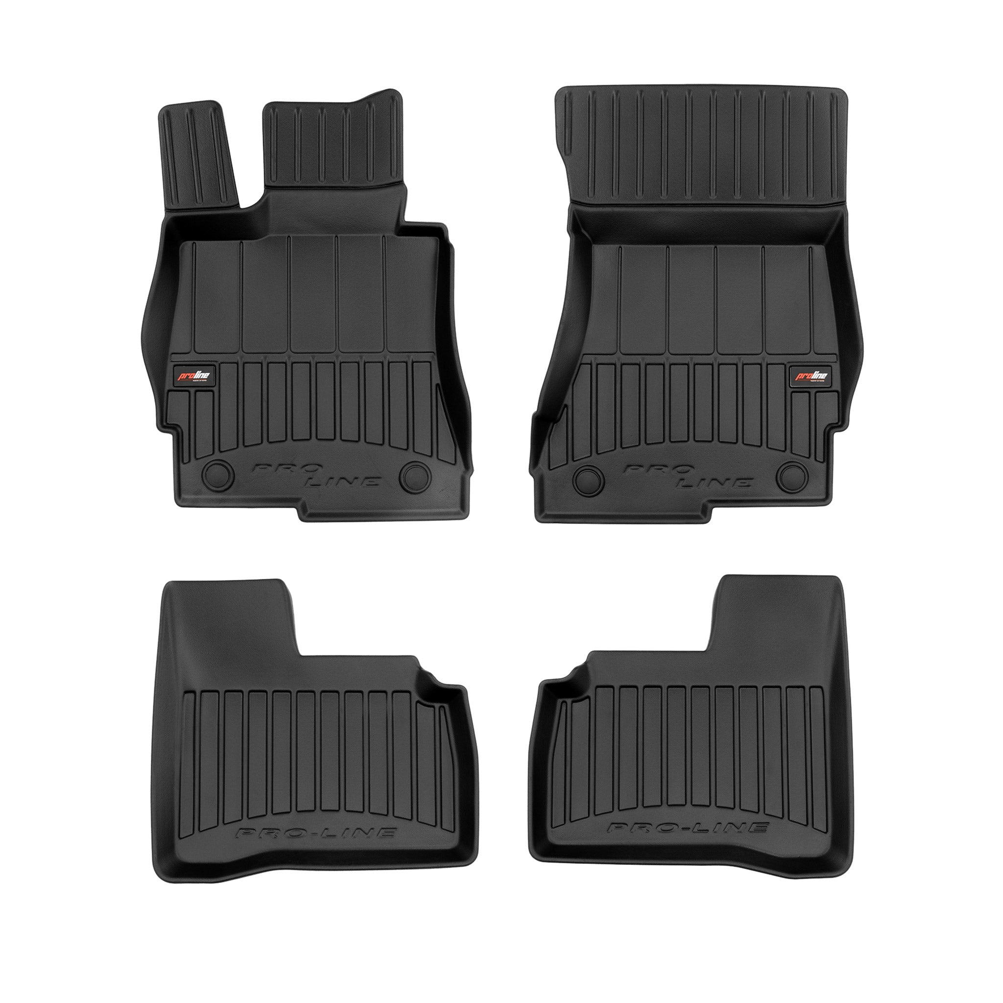 OMAC Tapis de sol caoutchouc pour Mercedes Classe S Court 2005-2013 Noir Premium