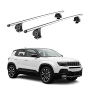 Barres de toit transversales Alu pour Jeep Avenger 2023-2026 TÜV 75 kg Gris 2Pcs
