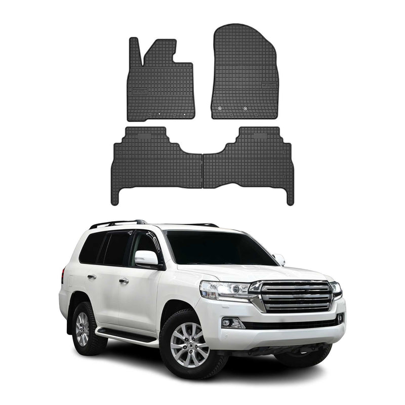 Tapis de Sol pour Toyota Land Cruiser 2015-2022 Caoutchouc Noir