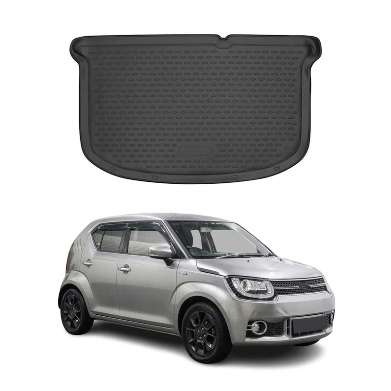 Tapis de Coffre pour Suzuki Ignis 2016-2021 TPE Noir